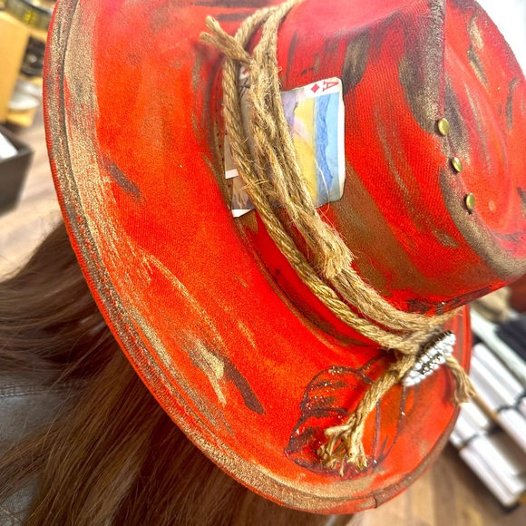 Designer Cowboy Painted Rope Rodeo Hat - Picture 7 of 9